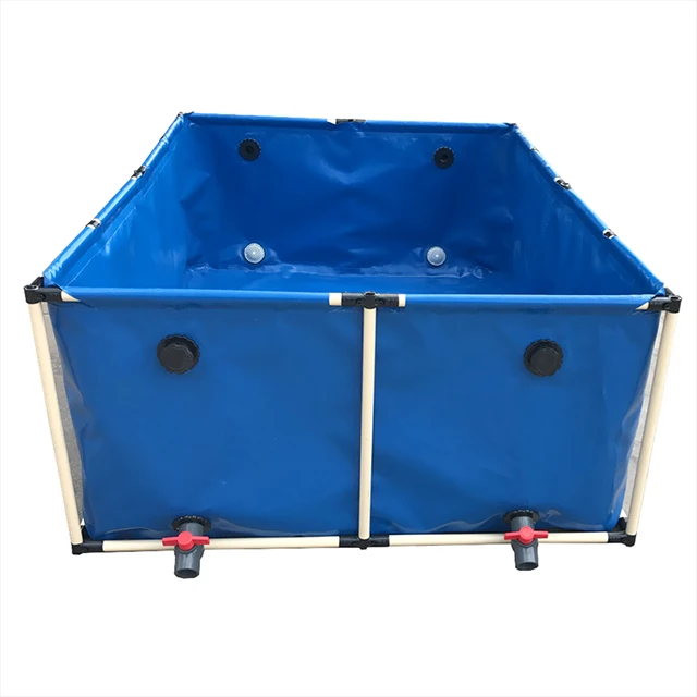 Tarpaulin Flexible and foldable pvc tarpaulin fish tank Farming Round Fish Pond Tank geomembrane fish farming tank