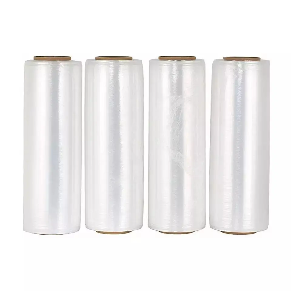 50cm Moisture Proof Pallet PE Customized Black Shrink Wrap Stretch Film Wrapping Flexible Plastic Protective Film For Wrapping