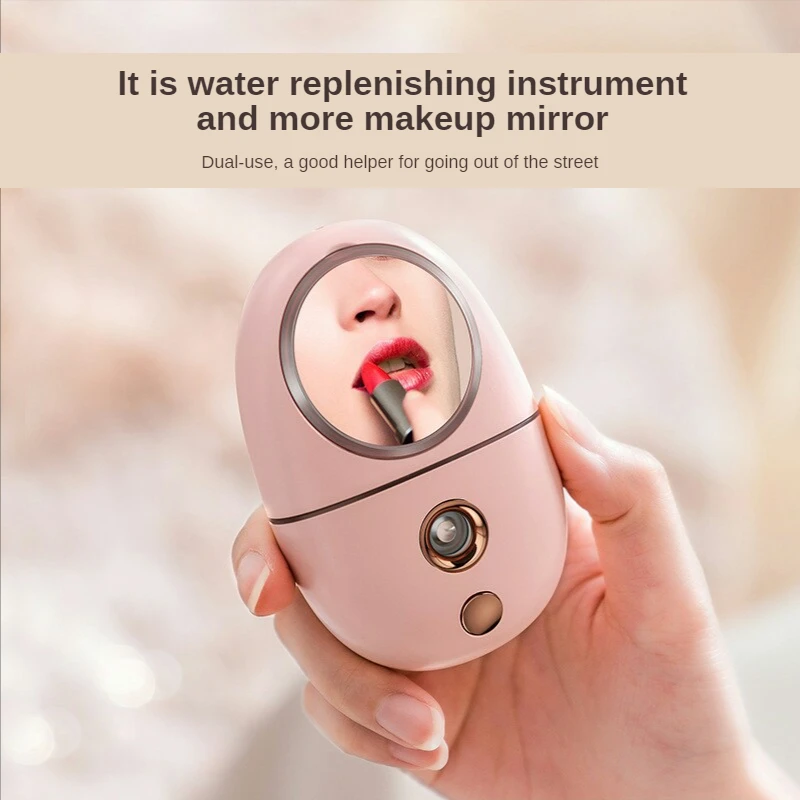 Зарядка и пополнение воды нано ионный Usb-отпариватель для лица распылитель для лица с зеркалом