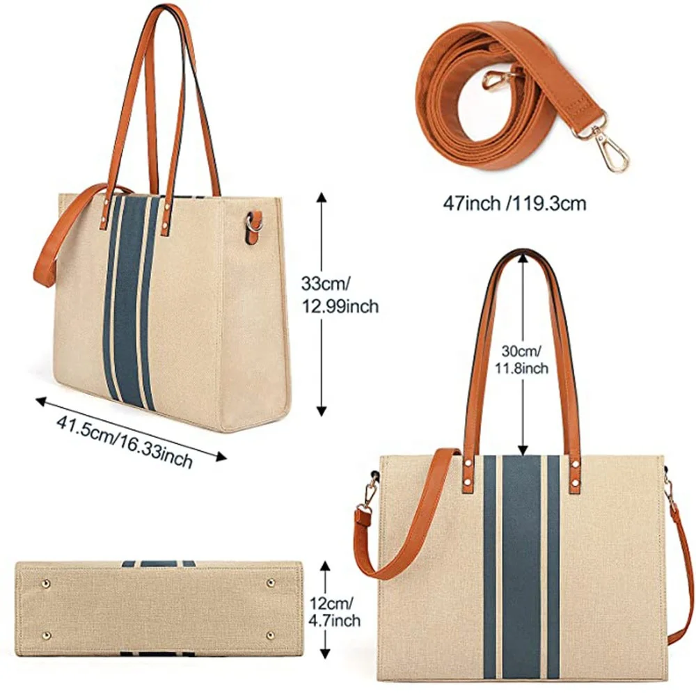 2022 Factory Custom LOGO Amazon Hot Sale Totebag Computer Messenger Bag  Shopping Large Tote Hand Bag Canvas Women Laptop bags