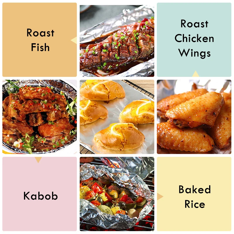 Kairui Kitchen Cooking Disposable Heat-resistant Tin Foil Oven Thickened Aluminum Foil Barbecue Baking Paper