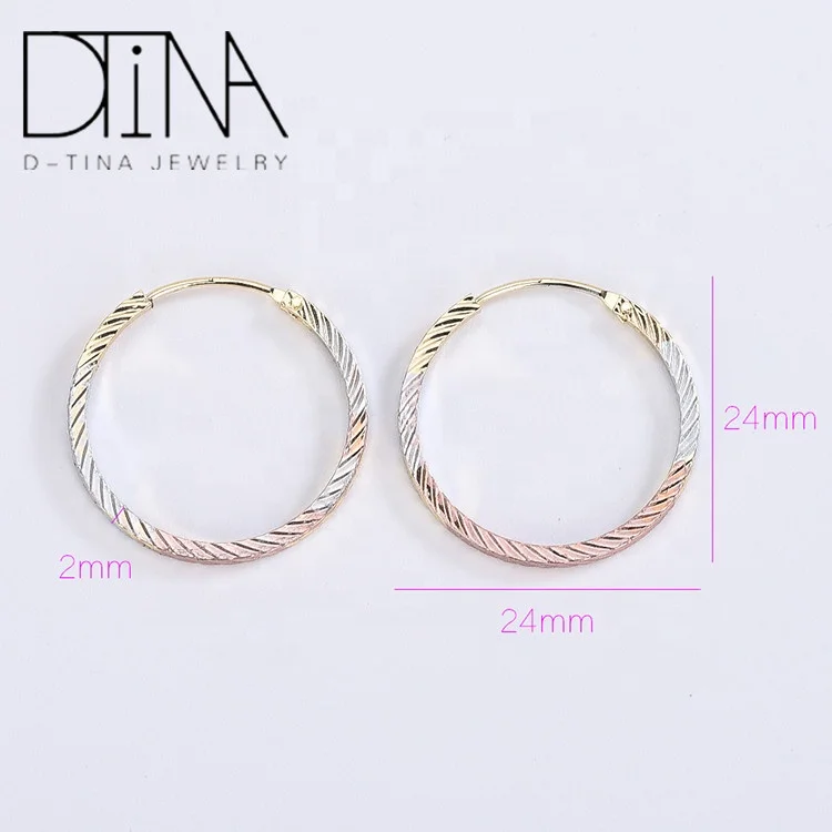Hot product thread ring earrings three simple color fashion women