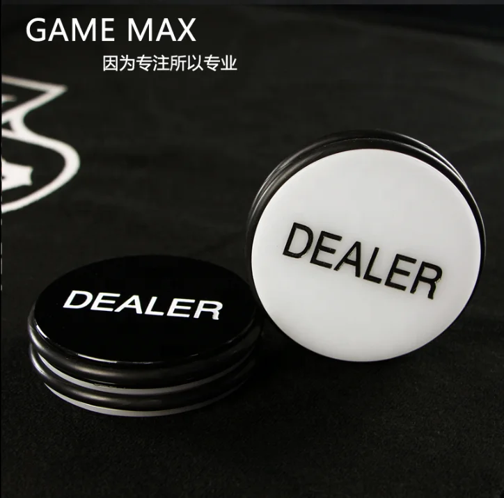 
Wholesale Casino Accessories Texas Table Game Used Acrylic Dealer Button With Rubber Ring 