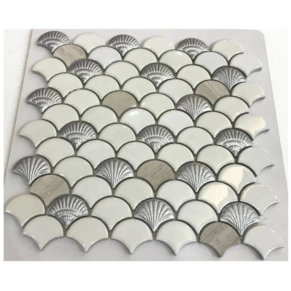 Glossy Ceramic Mould Mosaic Tile For Exterior Wall Decoration Ceramic Mosaico