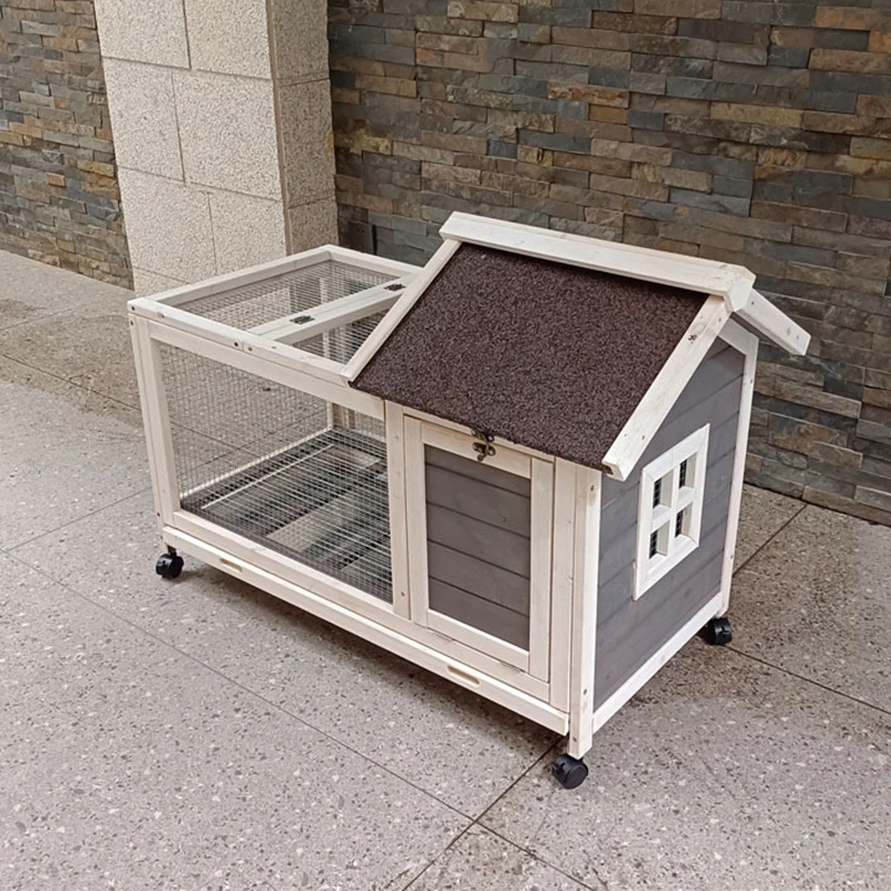 Wholesale Commercial Wooden Large Run Animal Cage with Nesting House pet cage with Metal Wire Industrial chicken coop