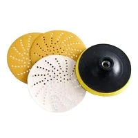 Gold Yellow Abrasive Sandpaper 2-9 Inch Hook and Loop Sand Paper OEM and ODM Supported for Car Paint Removal