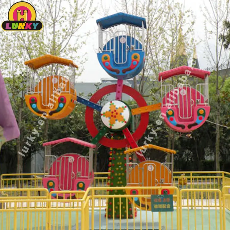 both kids and adults can play small ferris wheel rides for indoor and outdoor playground, theme park rides
