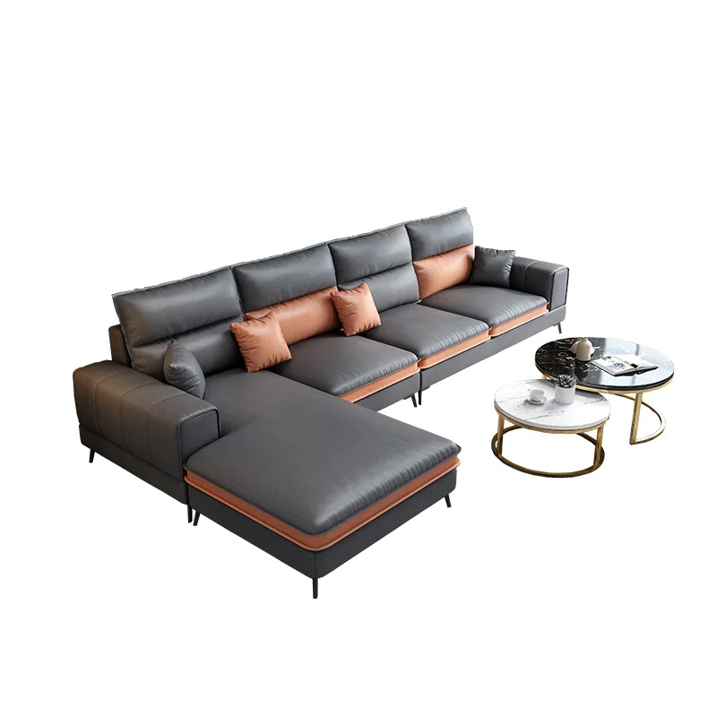 Fabric sofa combination living room renovation simple modern corner sofa small apartment home sofa
