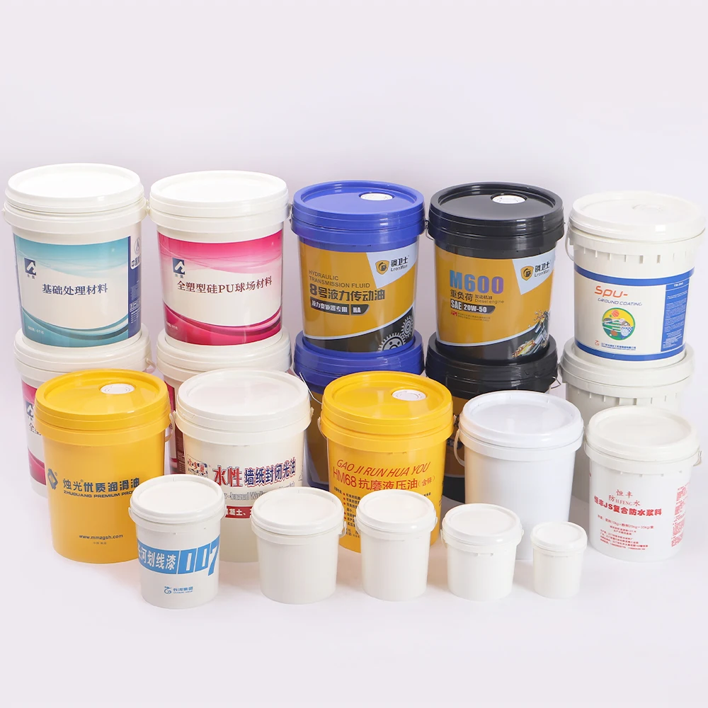 lowest price portable handles 3 liter plastic black white blue yellow pink green colored custom bucket with lids