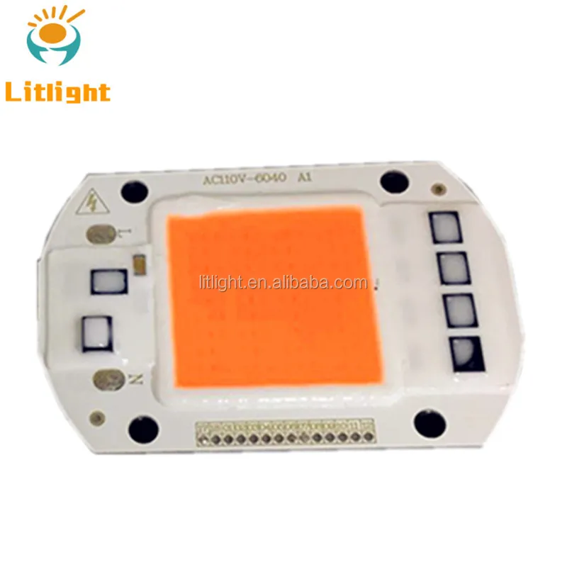 F6040 driverless White, full spectum 20W 30W 50W AC 110V 220V Input Smart IC COB LED Chip For DIY Floodlight Spotlight Grow lamp