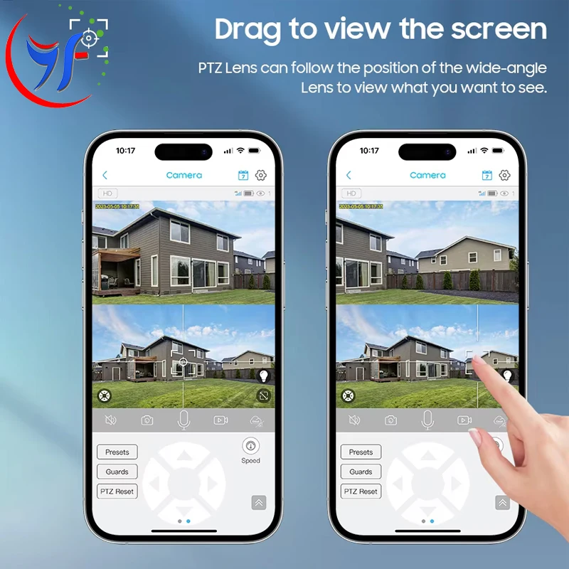 Solar camera home 4G network mobile phone remote dual-lens outdoor solar monitoring