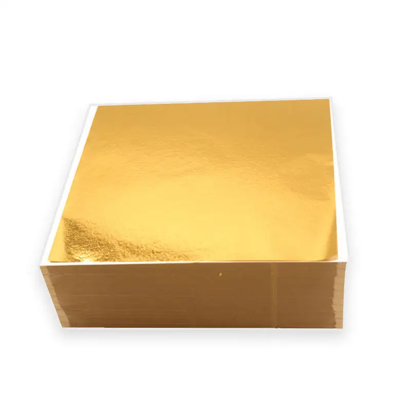 New Product 9*9Cm Taiwan Imitation Gold Leaf Sheet Foil Paper For Home Furniture Art Decoration