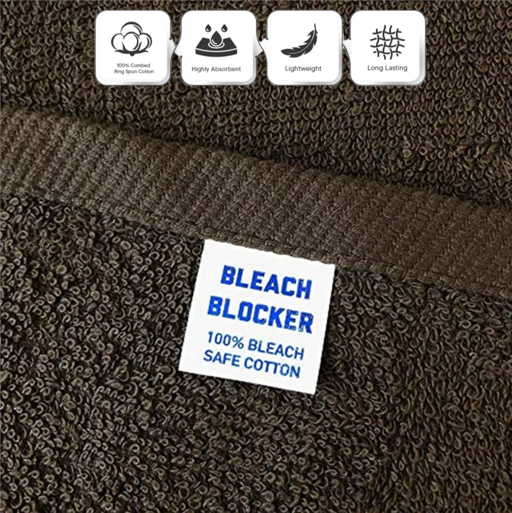 100% cotton barber Black hair towel Anti bleach stain proof salon towel for hairdresser