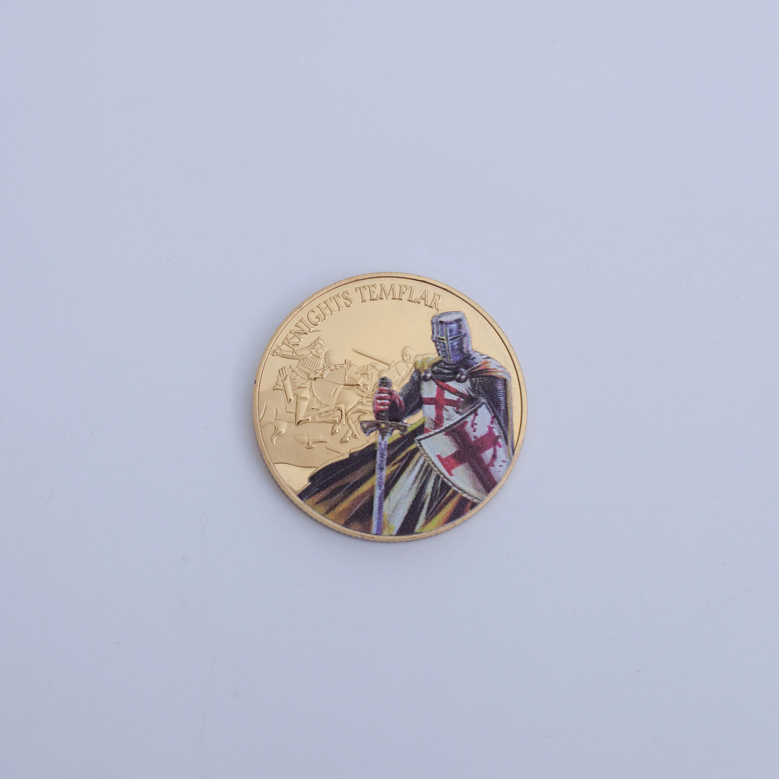 Templar Knight Commemorative Coin Samurai Coin Commemorative Medal Relief Colored Metal Crafts Customization