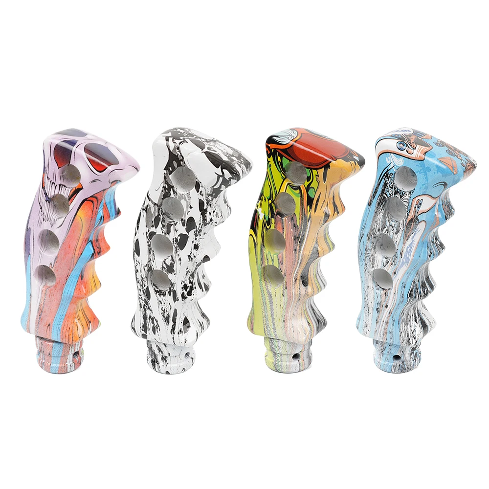 Factory Wholesale Universal Graffiti Resin Gear Knob Automatic Car Shifting Head Street style Knife Handle Gear Shift Knob