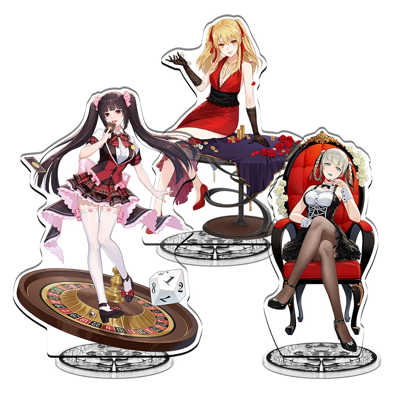 16CM Momobami Kirari Kakegurui Compulsive Gambler TWIN  anime Animation toys Acrylic Standee figure Stand figures derivatives
