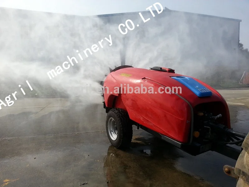 orchard fruit garden vineyard trailer boom tank air blast sprayer 800L 1500L with Italy SPA diaphragm pump high efficient