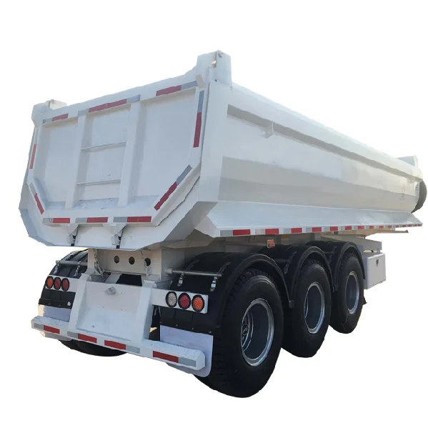 China Most Popular 40 Ton 50 Ton Side Tipper Rear Dumper Semi Trailer 3 Axles Used Dump Truck Trailer Beds Tires For Sale