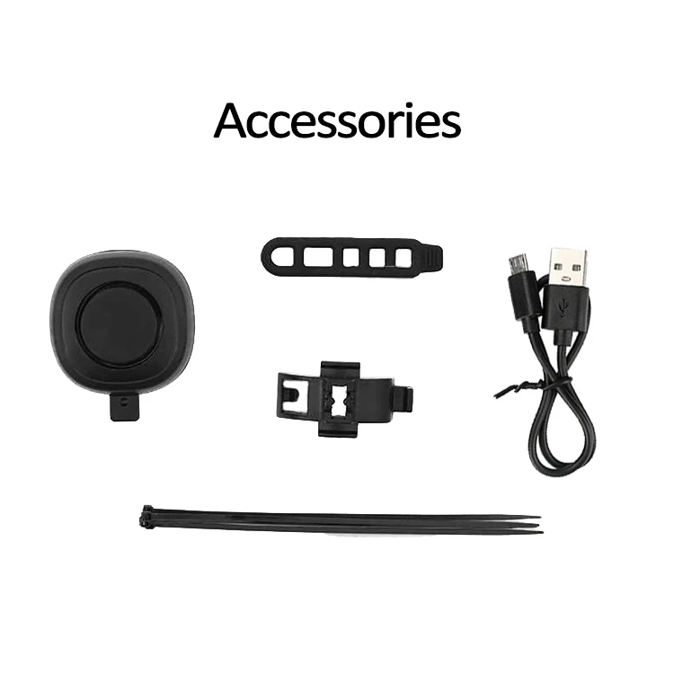 Volume Adjustable 90 - 110 dB Electric Bicycle Horn With Warning Light