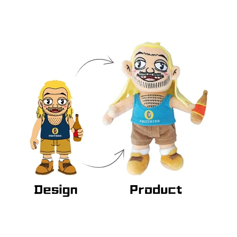 Custom Cartoon Pillow Doll In To Mascot Keychains Valentines Large Soft Panda Stuffed Animal Shaped Plush Figure Toys