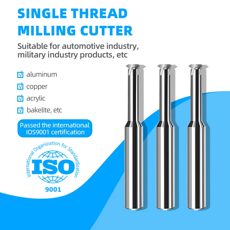 Spot High Hard Tungsten Steel Single Tooth Thread Milling Cutter Processing Single Tooth Alloy Milling Cutter