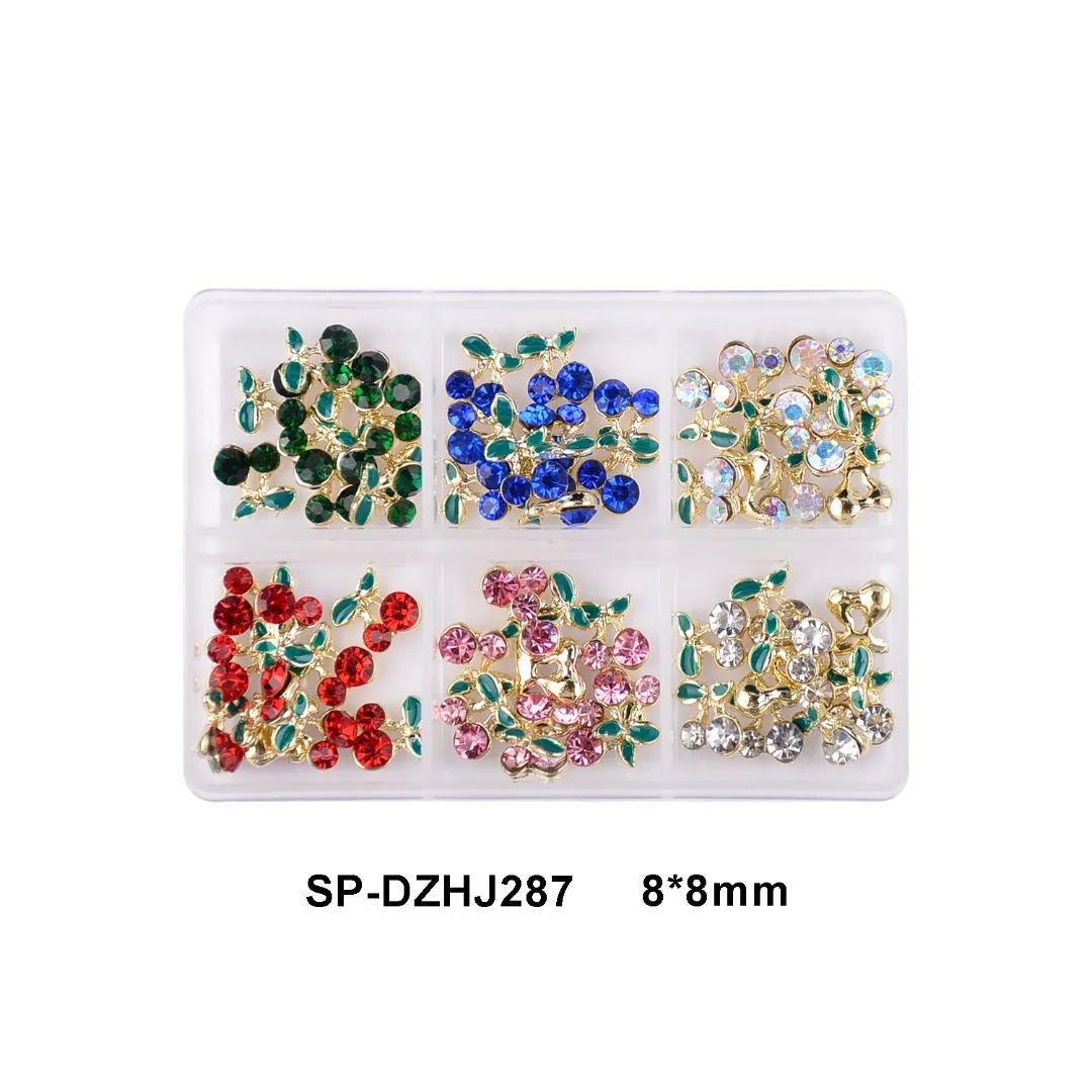 3D Colorful Cherry Kawaii Nail Art Nail Rhinestone Accessories Charms