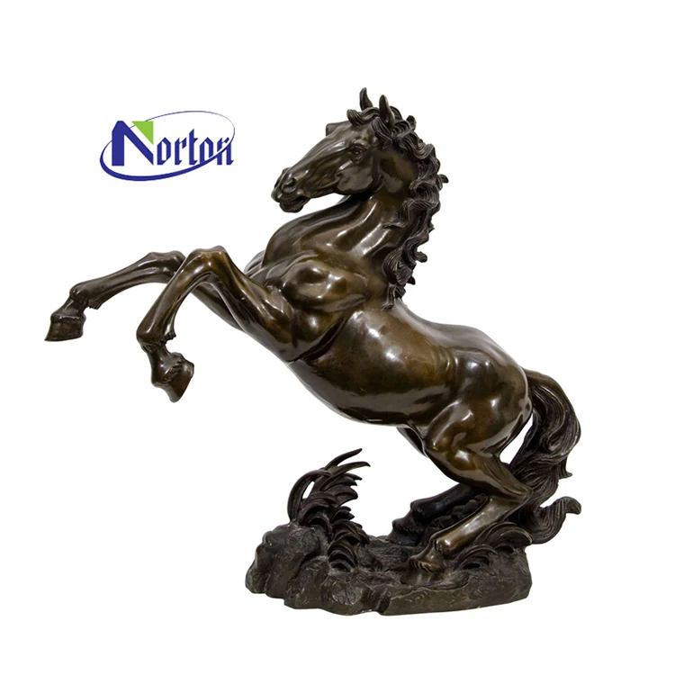 Modern Home Decor Hand Carved Metal Art  Horse Statue Figurine Antique Bronze Horse Sculpture NT-BSG001