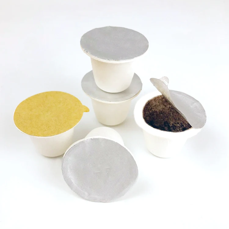 Biodegradable Compostable Compost Packing Bagasse Empy Coffee Capsule