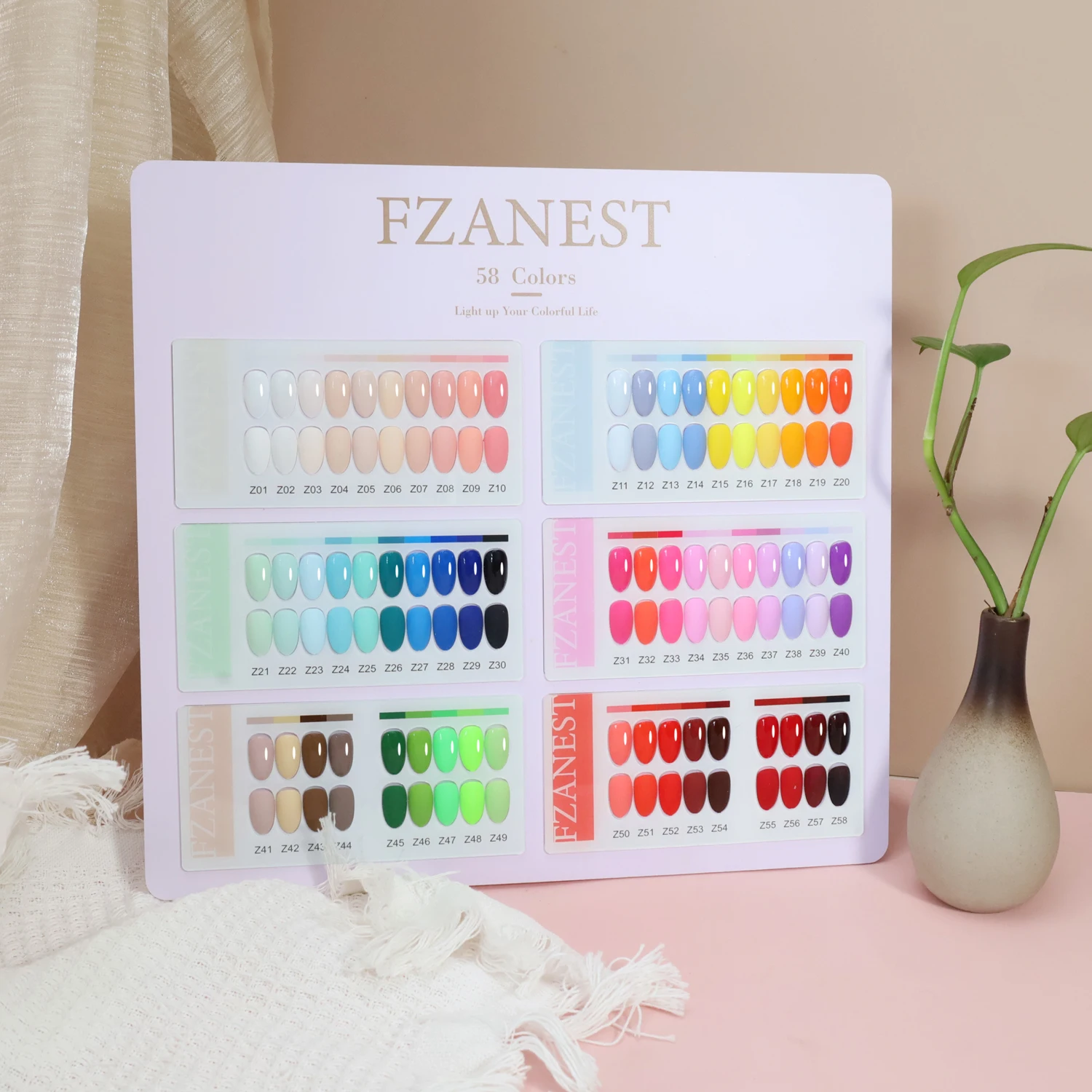 FZANEST OEM Bulk Nail Supply Vendors Colorful Gel Nail Design Best Polish Colors uv Nails Kit Professional Full Vernie Set 15ML