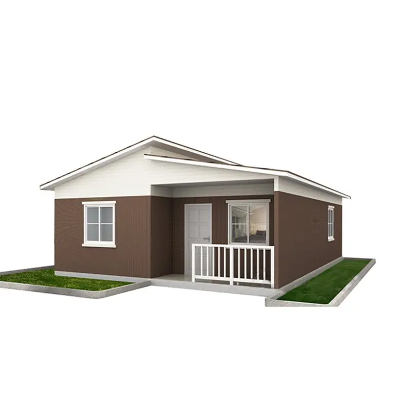 Hot sale cheap affordable one storey two bedroom economic tiny home prefab house