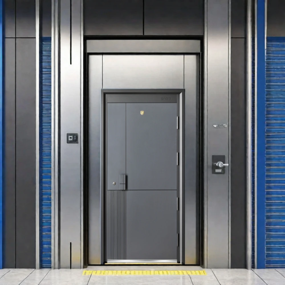 New American Design American Door Villa Entry Office Safe Room Security Entrance Metal Cold Rolling Steel Doors For Out