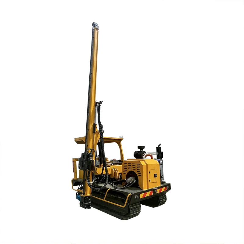6m frame column solar high performance pile driver: a versatile crawler pile driver for piling and drilling tasks