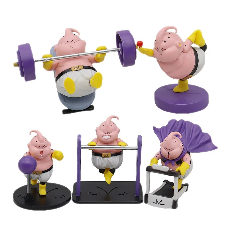 5 Styles DBZ Fitness Majin Buu Anime Action Toy Figures Model PVC Doll Manga Collectible figures dragon z ball