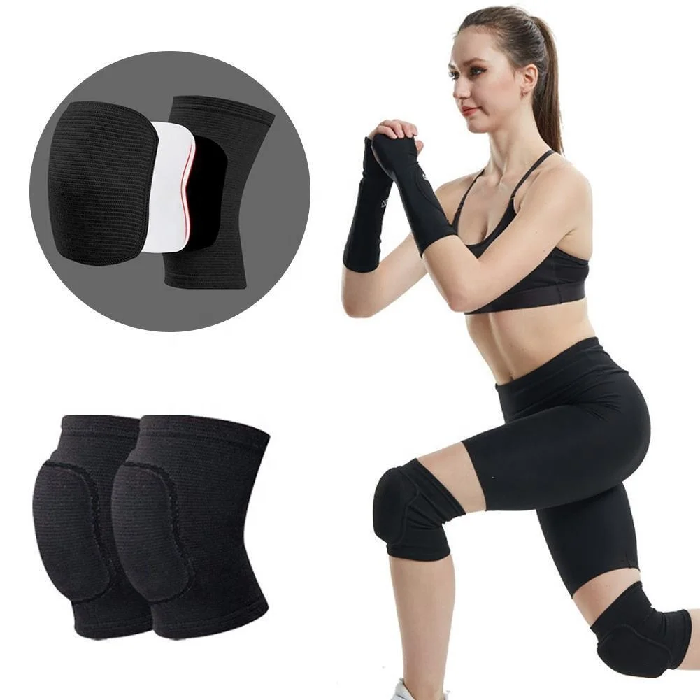 Custom Logo Breathable Soft Nylon Sponge Sports Volleyball Knee sleeve Non-Slip Knee Pads Dance Knee Compression Brace