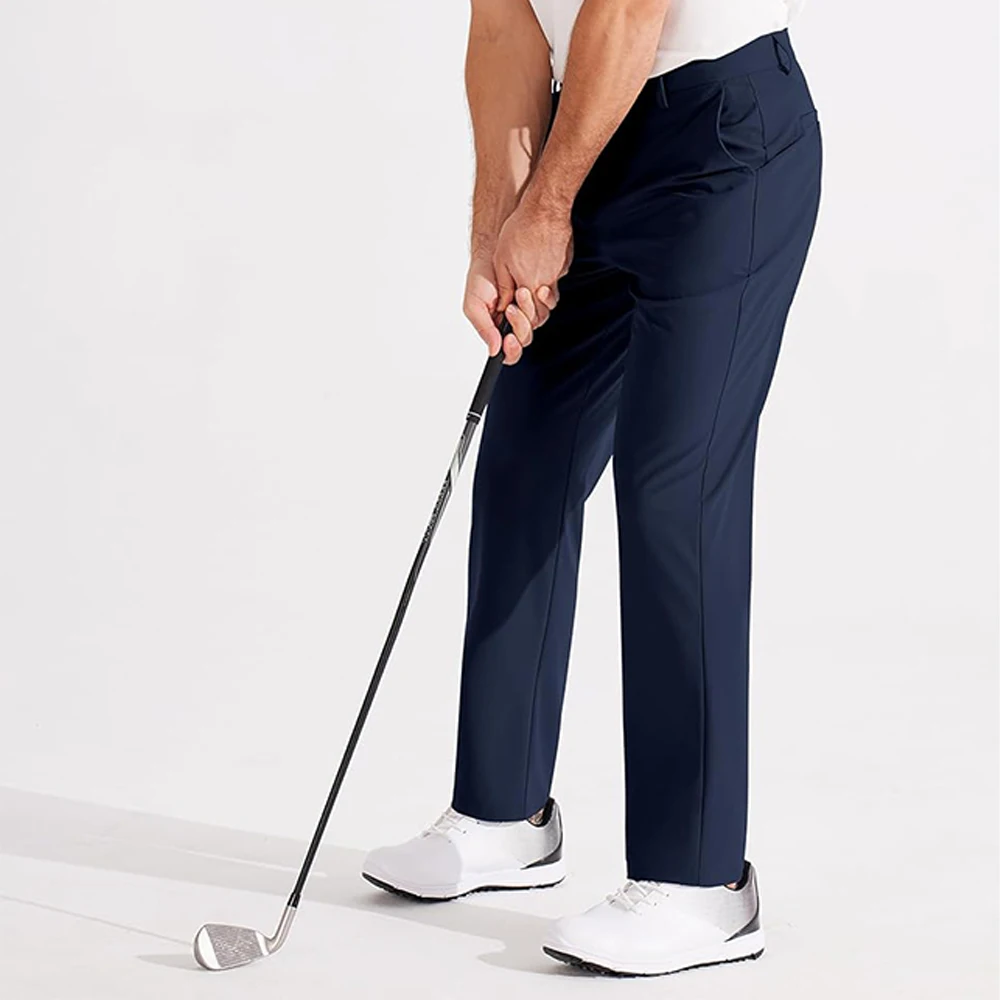 Mens Golf Pants Stretch Work Dress Pants Quick Dry Lightweight Casual Comfy Trousers with Pockets
