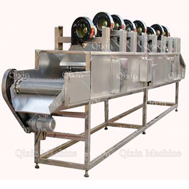 Mesh belt single row double row fan dewater cassava machine potato chips dewatering machine