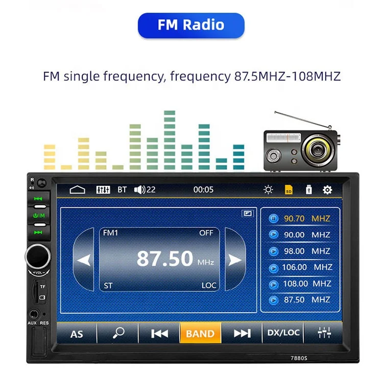 
Car Multimedia Player Stereo MP3 MP4 MP5 Rear View Camera Car Radio 