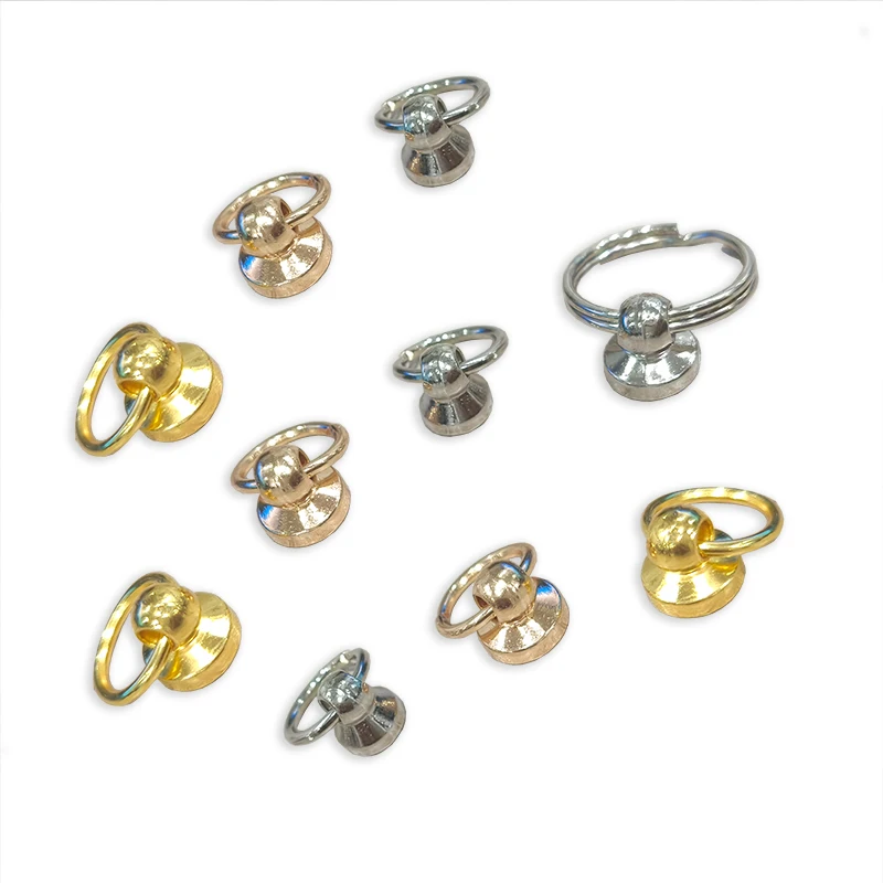 Metal bag rivet stud buckle Swivel screw stud button tote bag chain handle connector Hardware leather craft accessories
