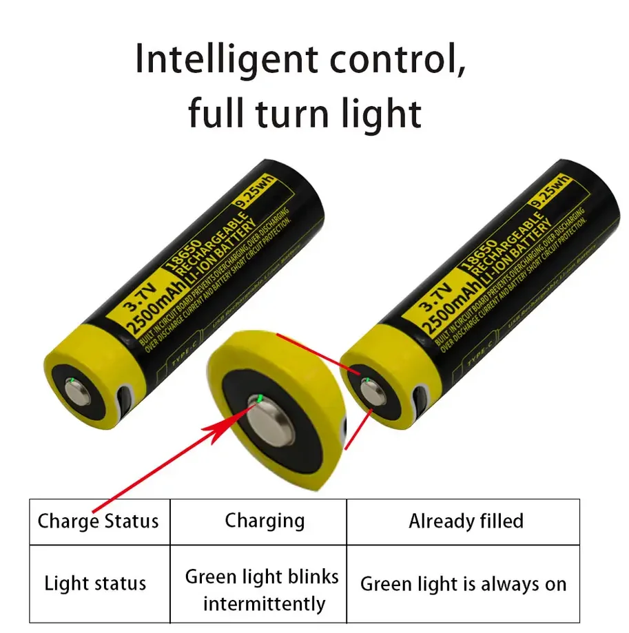 18650 Rechargeable Battery Lithium 3.7V 2500mAh 3000mAh 3500mAh