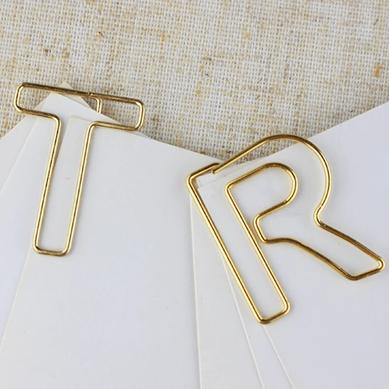 letters of an alphabet paper clip