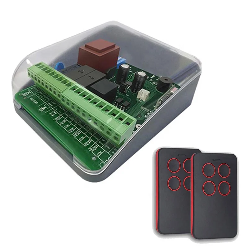 1pcs Receiver + 2pcs Remote Controls 220V Automatic Door Remote Controller for Tubular Motor 433mhz Gate Door RF Receiver