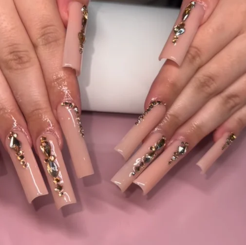 Wholesale Easy Apply 3 In 1 French Soft Gel X Coat Tips Handmade Fake Nails Press On Gel X NailS Extension Kit For Starter