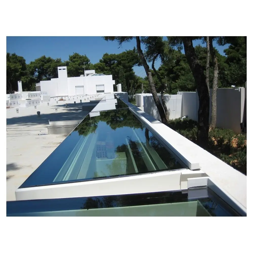 Top Window Durable Waterproof Electric Automatic Aluminum Skylight Awning Blinds Glass Roof Window Solar Tube Roof Skylight