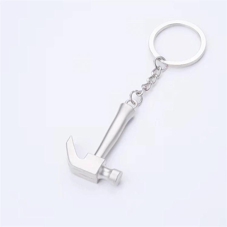 Custom shape acceptable mini tools hammer screwdriver wrench metal keychain
