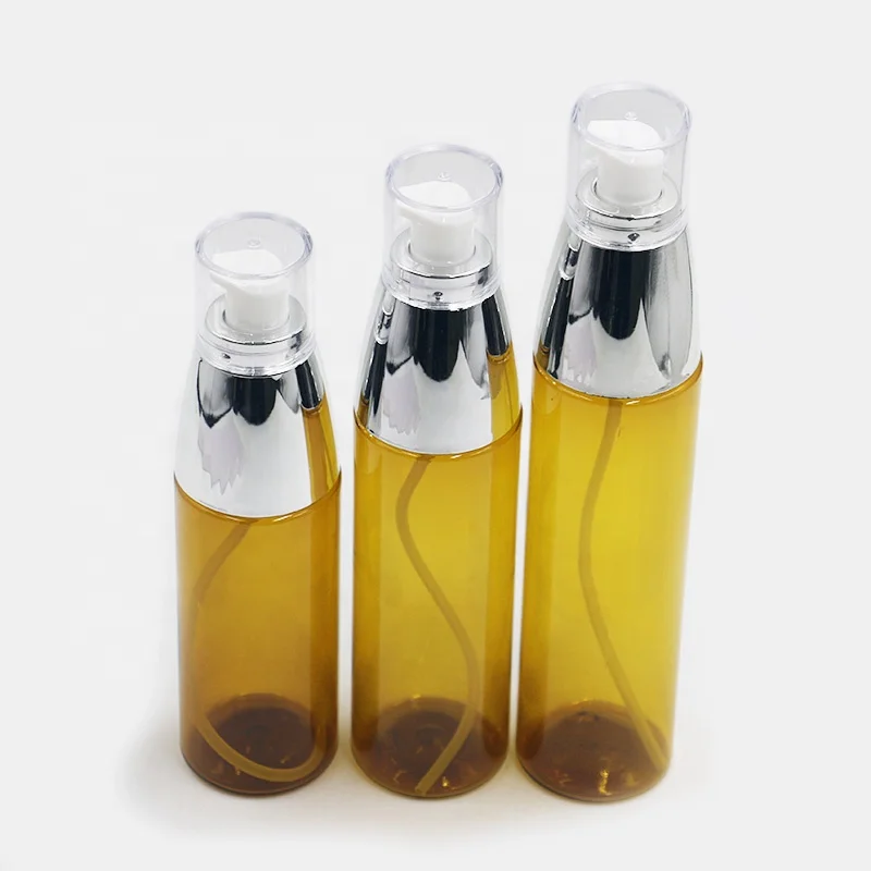 Available From Stock Spray PET Bottle 150ml 180ml 200ml Luxury Silver Gold Plastic Pump Bottle High Quality Mist Spray Bottle