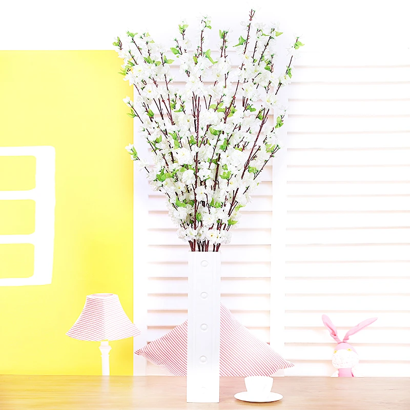 Luyue Artificial Flowers Peach Blossom Simulation Peach Branches Flowers Bouquets Faux Spring Peach for Wedding Home Decorative