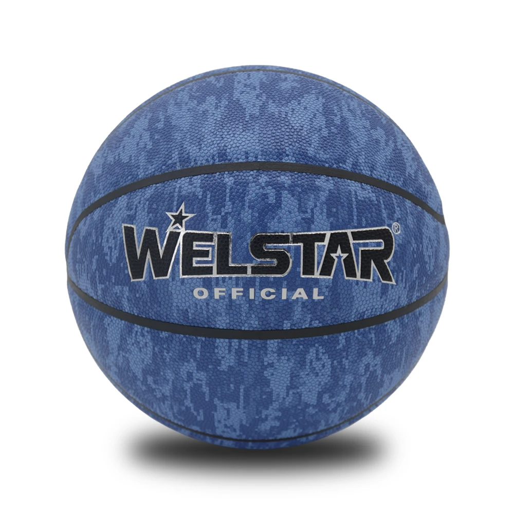 Official Size 7 Basketball Customized Logo Printed in Colorful Laminated PU Leather Butyl/Rubber Bladder for Training