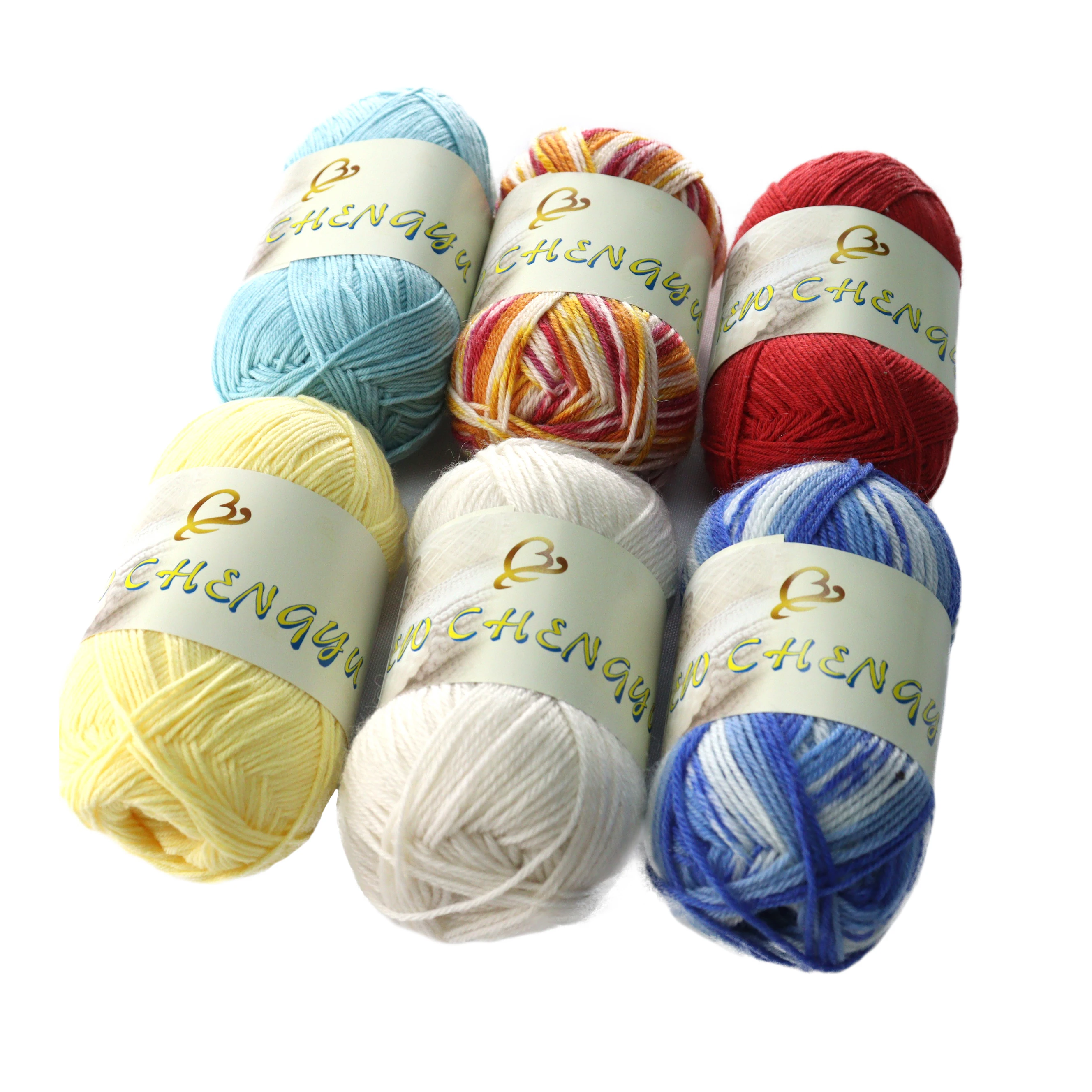 Wholesale Diy Cloud Baby 40G Dyed Blended for Scarf Pillow Blanket Milk Cotton Acrylic Yarn