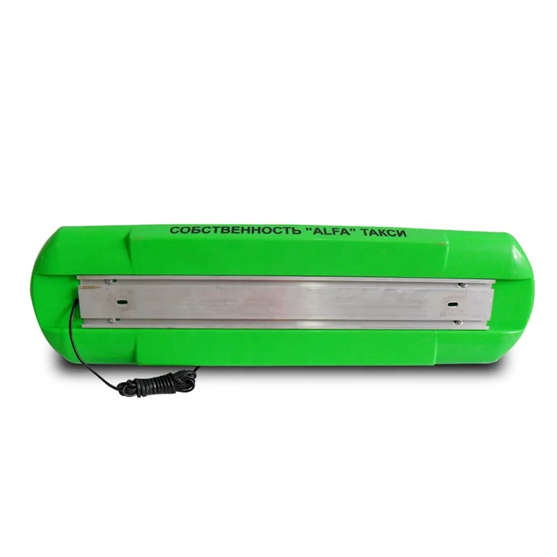 Waterproof Mass-produced Green PP Plastic LED Taxi Sign roof Light