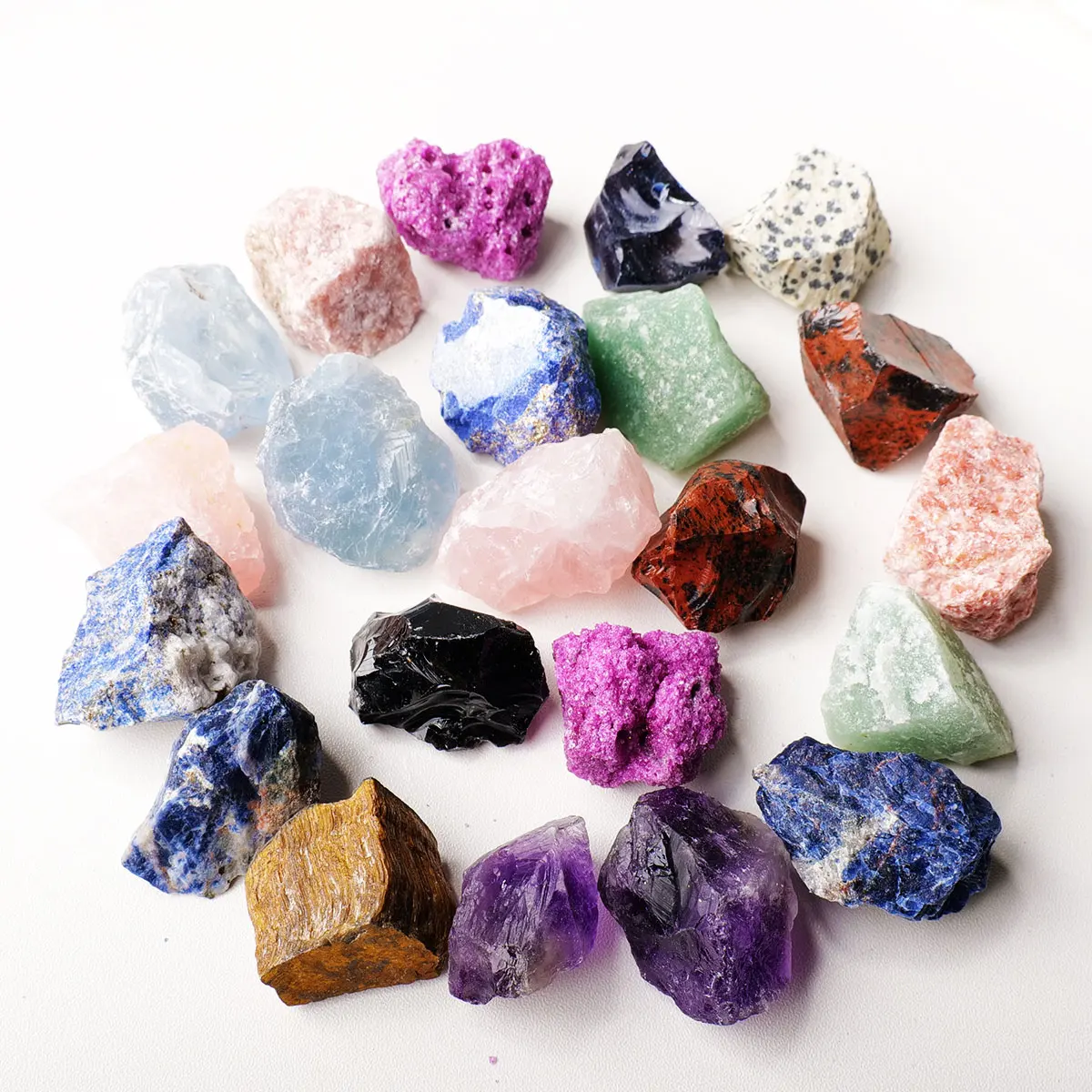 Wholesale Natural Raw Rough 3-5cm Quartz Fluorite Turquoise Amethyst Crystal Healing Reiki Mineral Specimen Gemstone